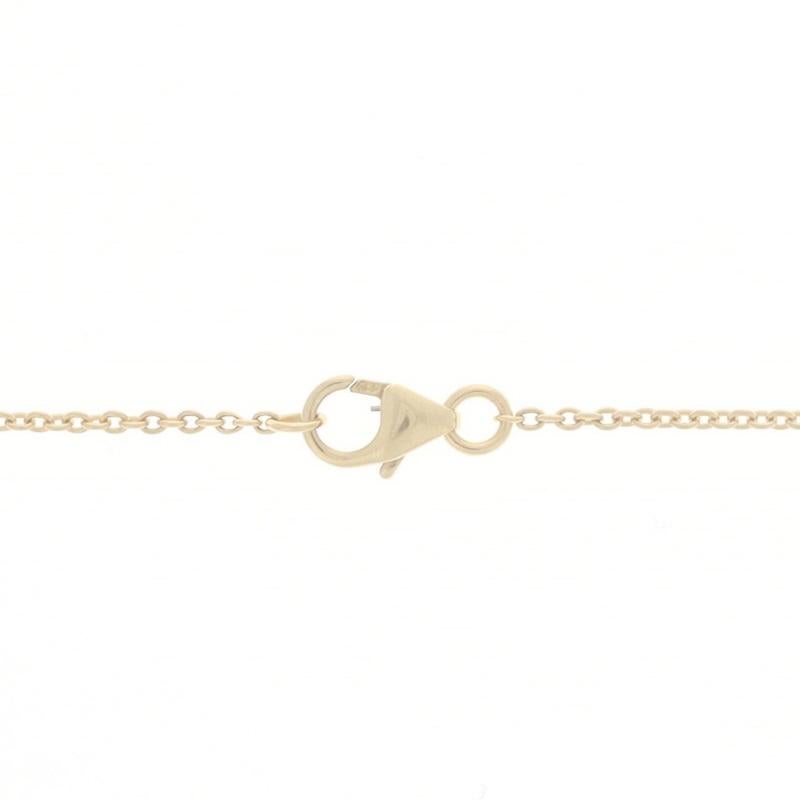 Women's Yellow Gold Diamond Orb Pendant Necklace 15 3/4