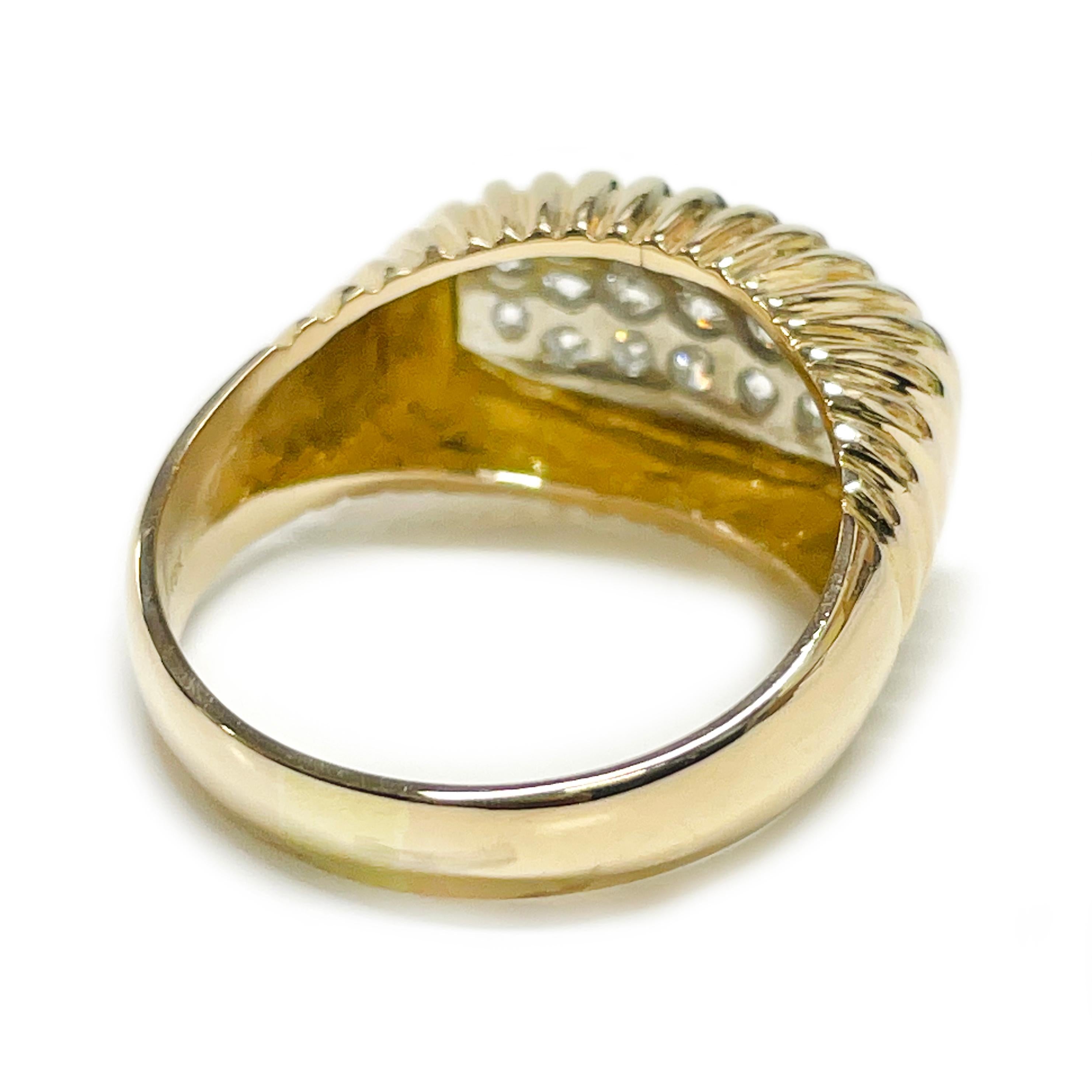 yellow diamond pave ring