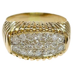 Yellow Gold Diamond Pavé Ring