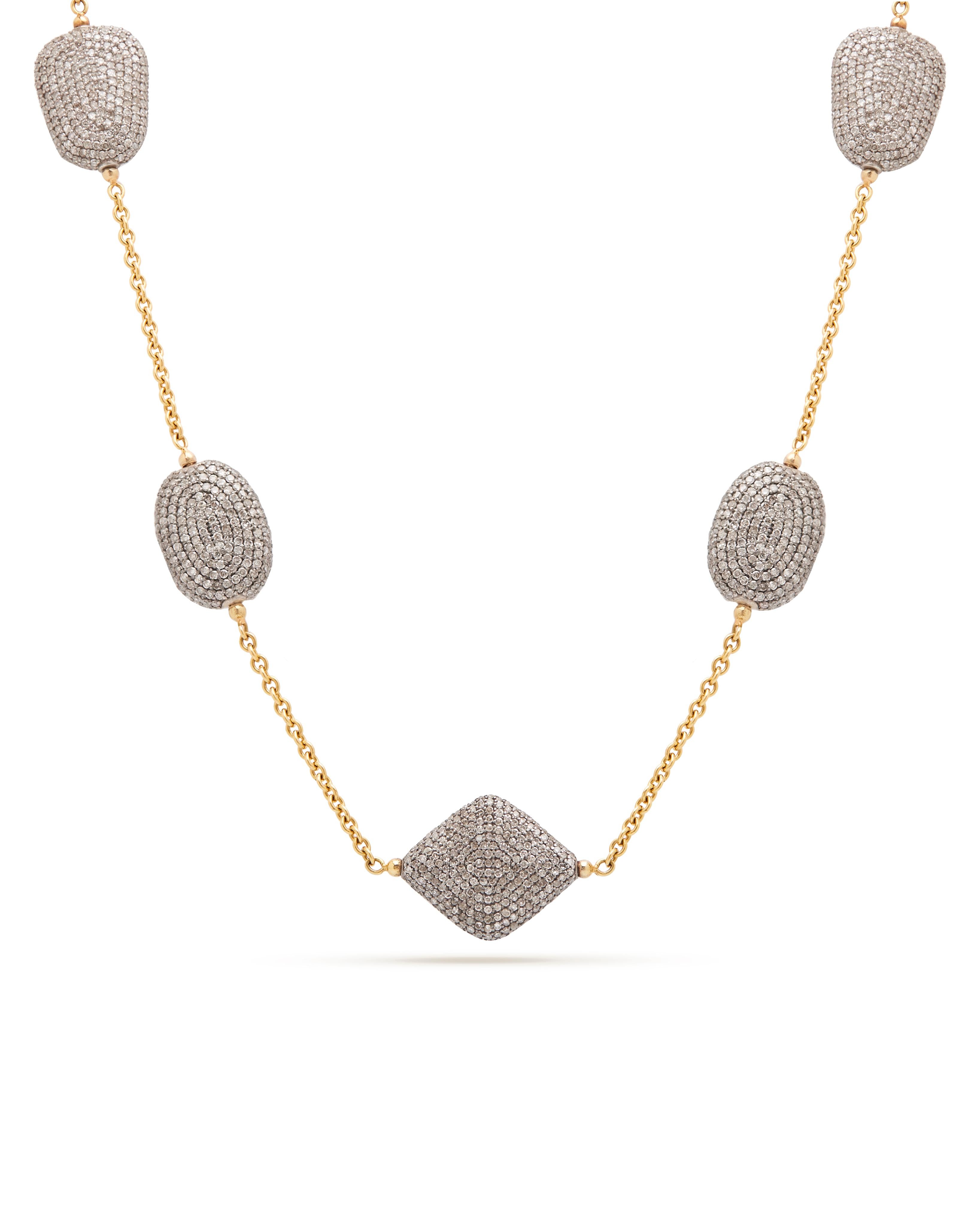 Collier en or jaune Diamond Pebble Bon état - En vente à Addlestone, GB