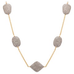 Collana "Pebble" in oro giallo con diamanti