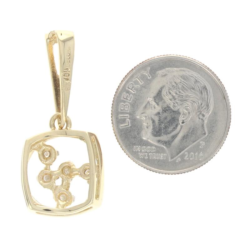 18 Karat Gelbgold Diamant-Anhänger, runder Brillantschliff 0,20 Karat (Rundschliff)