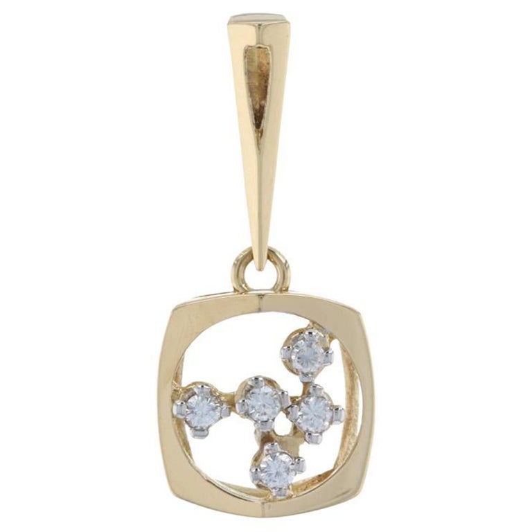 18 Karat Gelbgold Diamant-Anhänger, runder Brillantschliff 0,20 Karat