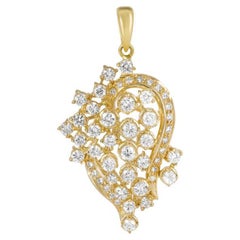 Yellow Gold Diamond Pendant 2.35ct TDW Yellow Gold Diamond Pendant 2.35ct TDW