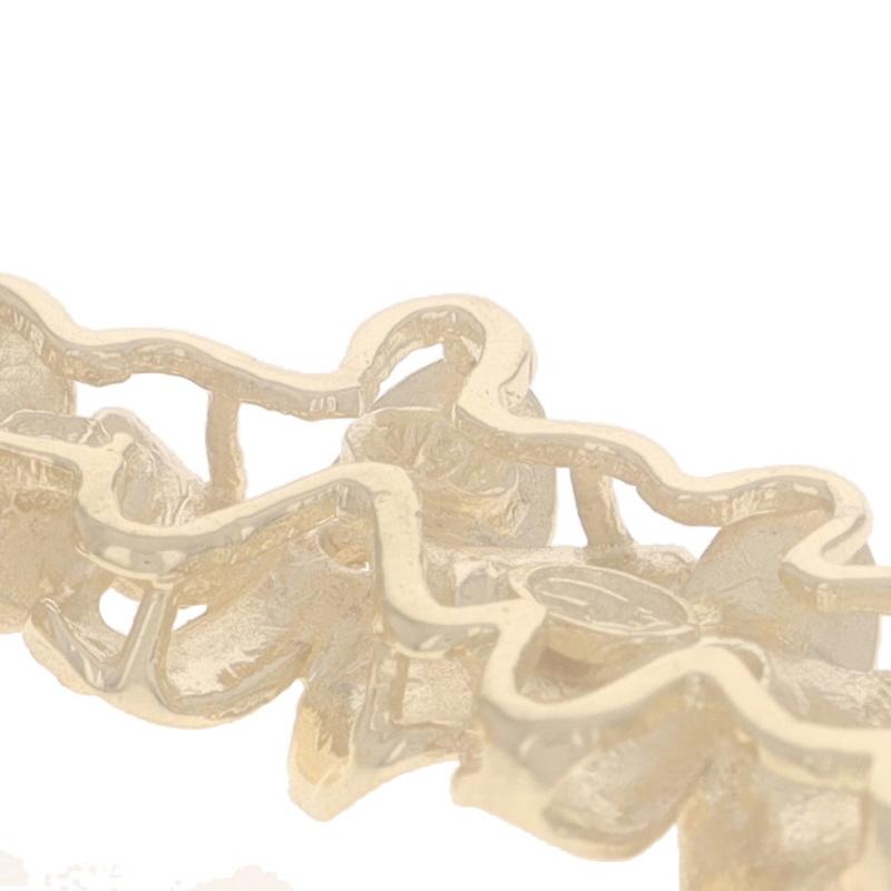 Gelbgold Diamant Plumeria Bar Halskette 16 3/4