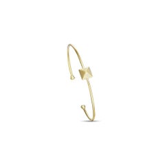 Pyramiden-Armreif aus Gelbgold mit Diamanten