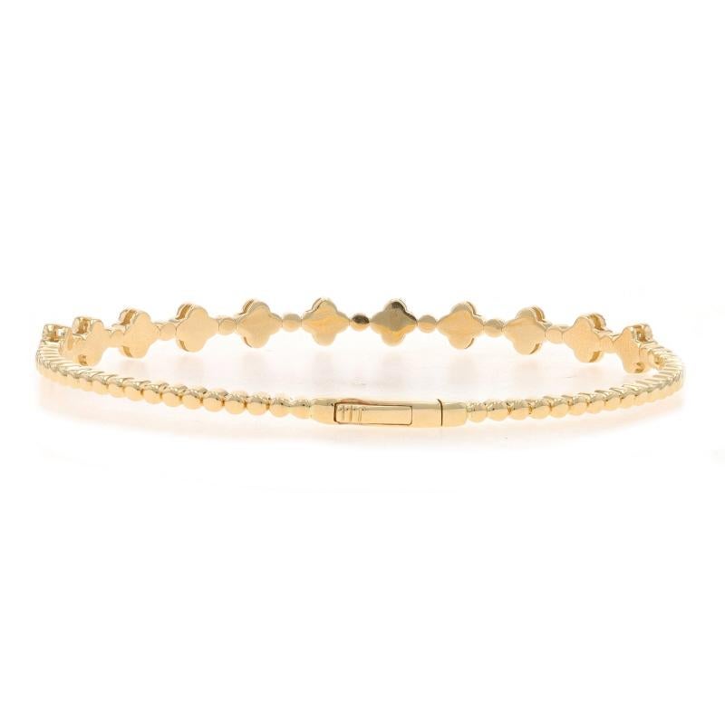 Donna Bracciale a quadrifoglio con diamanti in oro giallo da 6 3/4