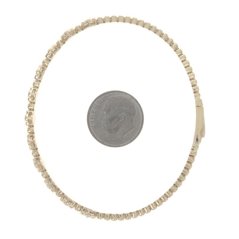 Bracciale a quadrifoglio con diamanti in oro giallo da 6 3/4