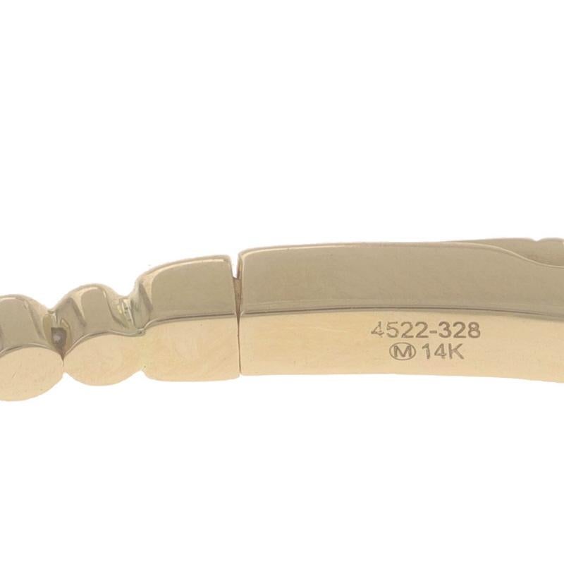 Bracciale a quadrifoglio con diamanti in oro giallo da 6 3/4