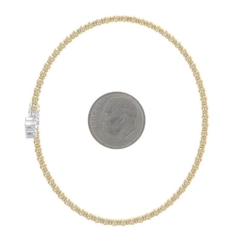 Bracelet en or jaune diamant Quatrefoil Bypass 6 3/4