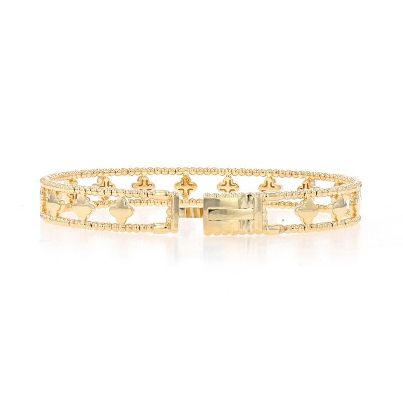 Flex Armreif aus Gelbgold mit Diamanten und Quatrefoil 6 3/4