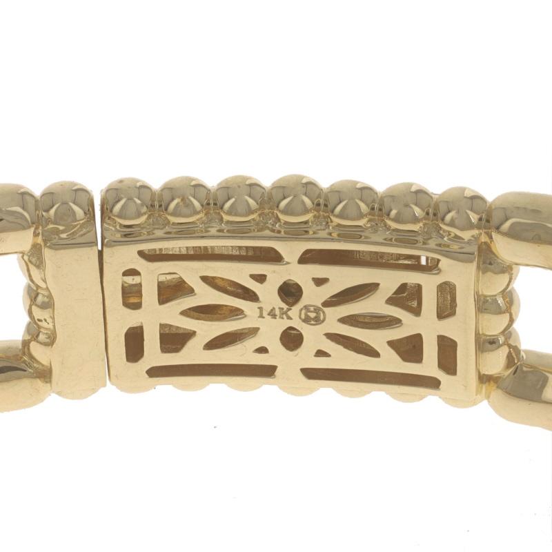Flex Armreif aus Gelbgold mit Diamanten und Quatrefoil 6 3/4