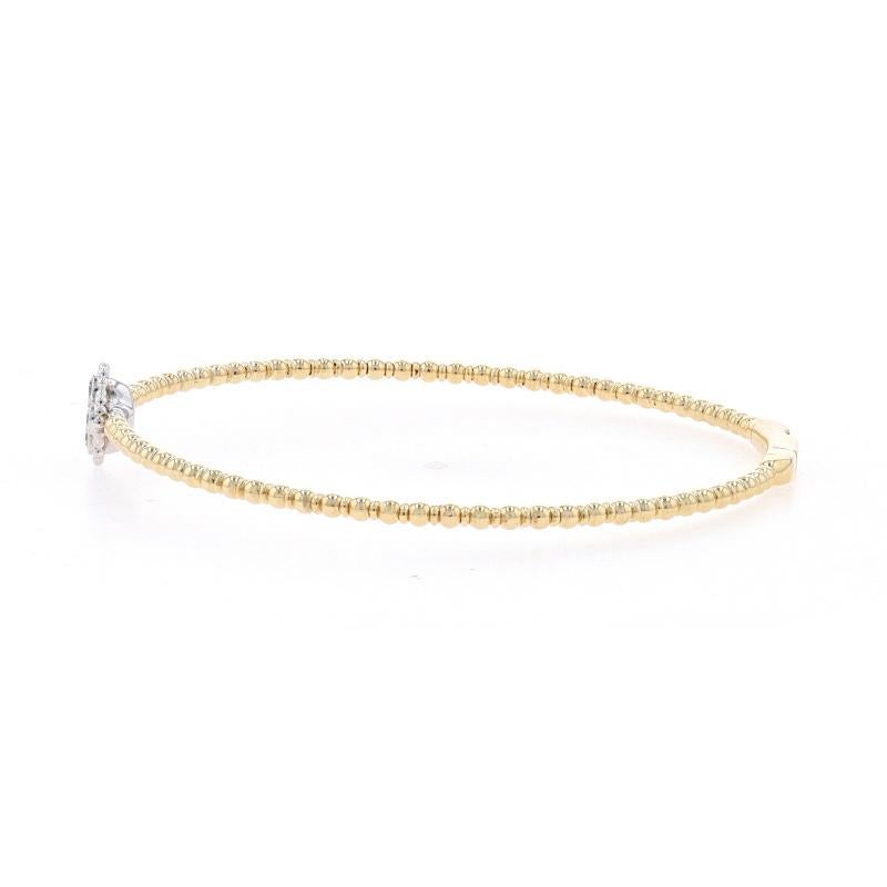 Flex Armreif aus Gelbgold mit Diamanten und Quatrefoil-Blumen Flex 6 1/2