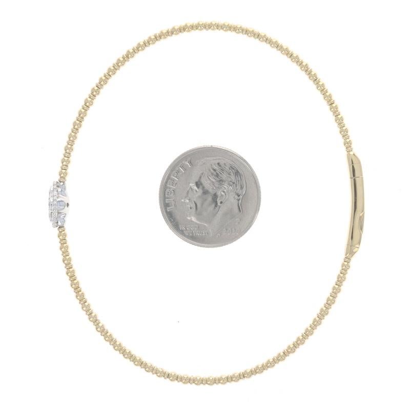 Flex Armreif aus Gelbgold mit Diamanten und Quatrefoil-Blumen Flex 6 1/2