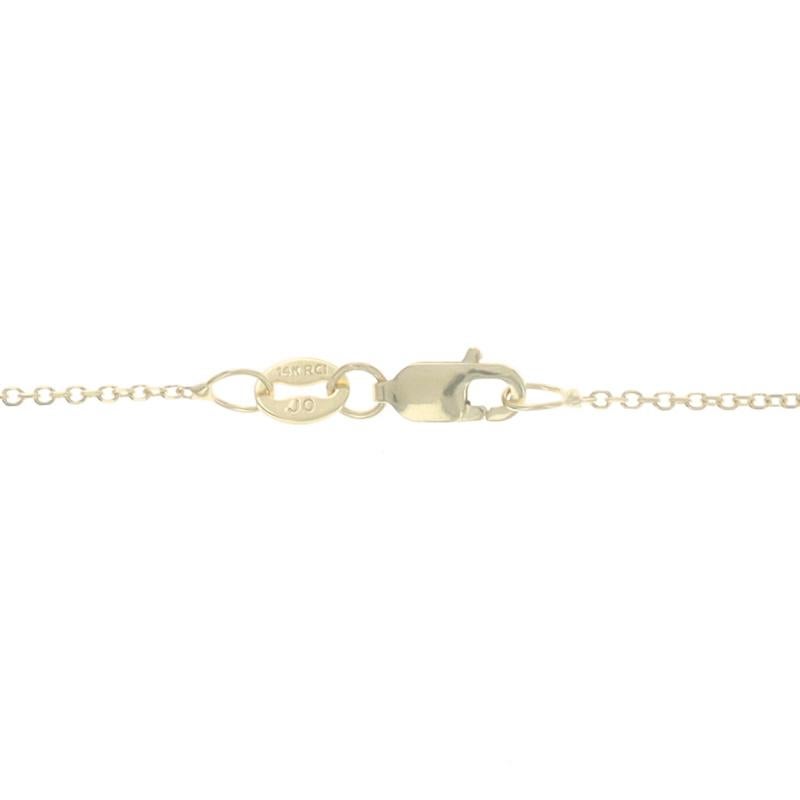 Collier en or jaune avec pendentif Quatrefoil en diamant 18