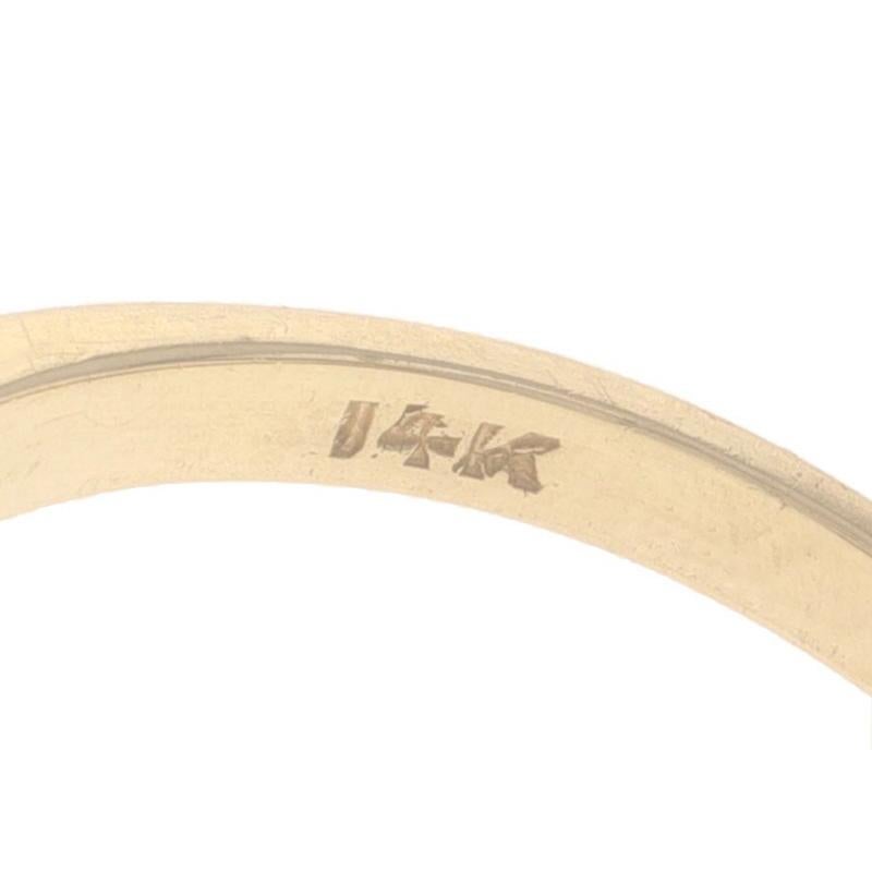 Anello Bypass con diamante retrò in oro giallo - 14k Brilliante rotondo .53ctw Bow Milgrain in vendita 2