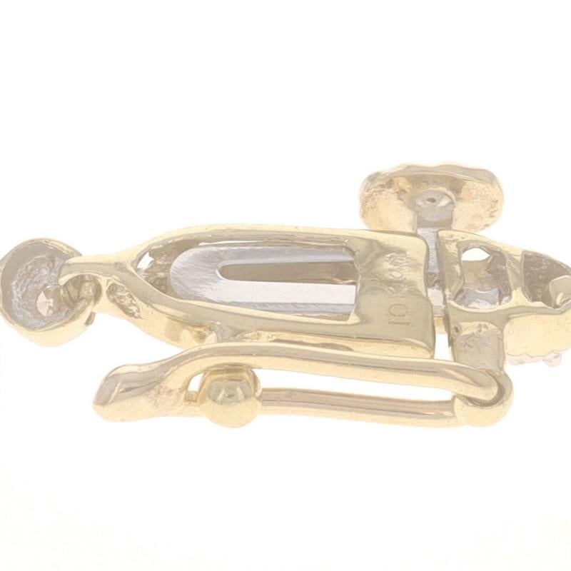 Yellow Gold Diamond Ribbon Link Bracelet 7