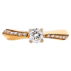 Yellow Gold Diamond Ring – 0.46 Carat Total Weight, 14k Gold