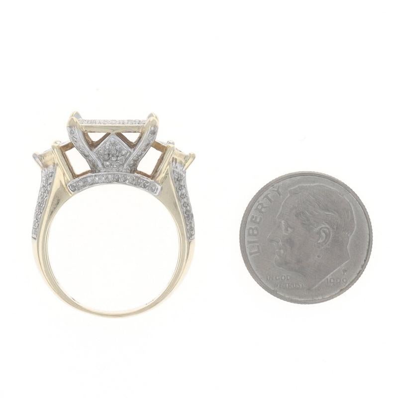 Yellow Gold Diamond Ring 10k Single Cut 1.00ctw Cluster im Angebot 1