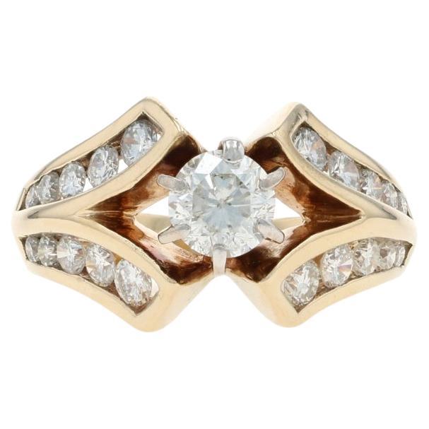 Yellow Gold Diamond Ring - 14k Round Brilliant 1.50ctw