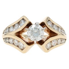 Yellow Gold Diamond Ring - 14k Round Brilliant 1.50ctw