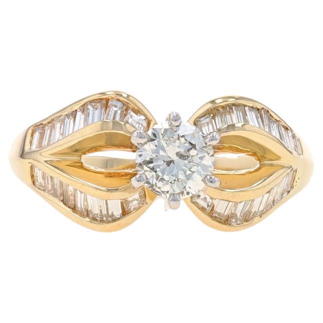 Yellow Gold Diamond Ring - 14k Round Brilliant .73ctw Engagement