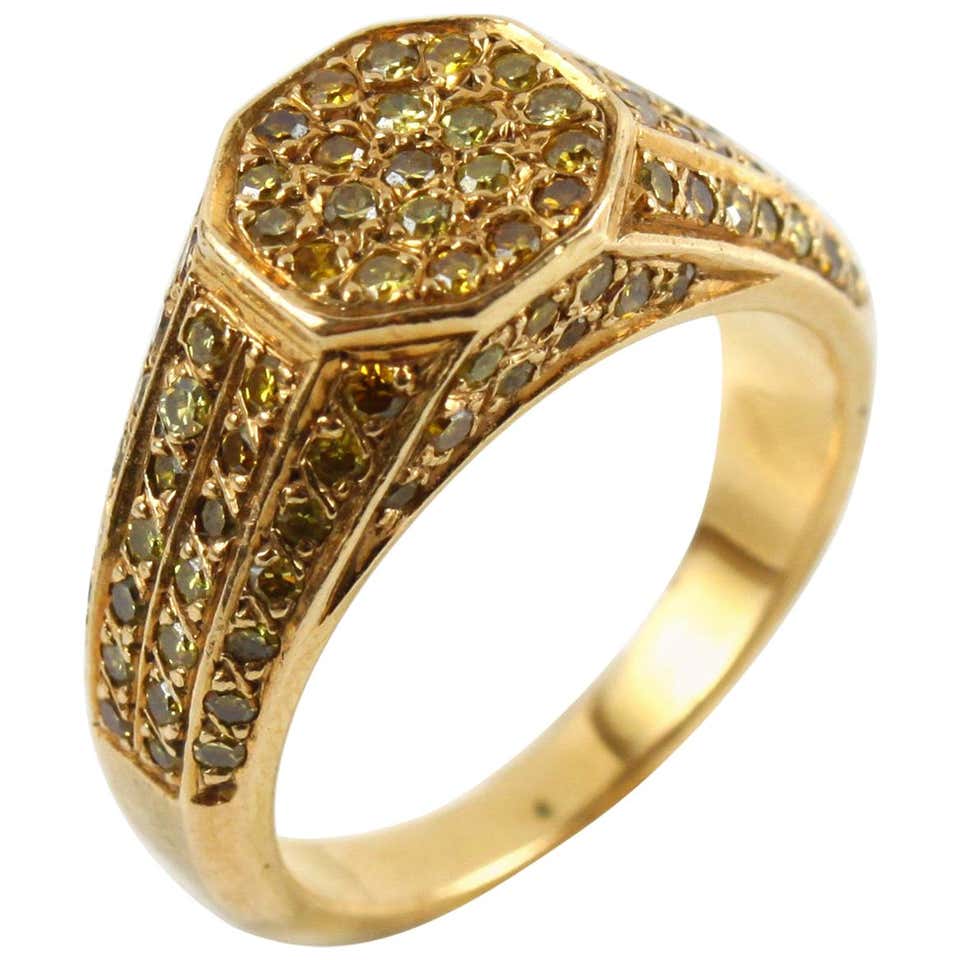1920s Diamond Gold Masonic Fraternal Order Ring at 1stdibs