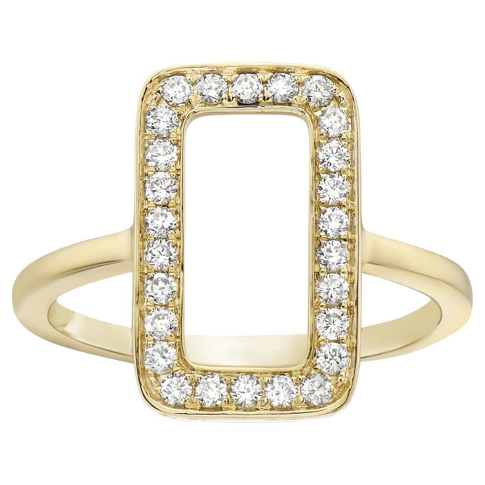 Yellow Gold Diamond Ring For Sale