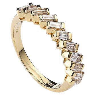 Gelbgold Diamant-Ring im Angebot