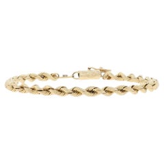Bracelet en or jaune avec chaîne de diamants - 14k Single Cut