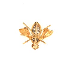 Yellow Gold Diamond Rosenthal Bee Pin