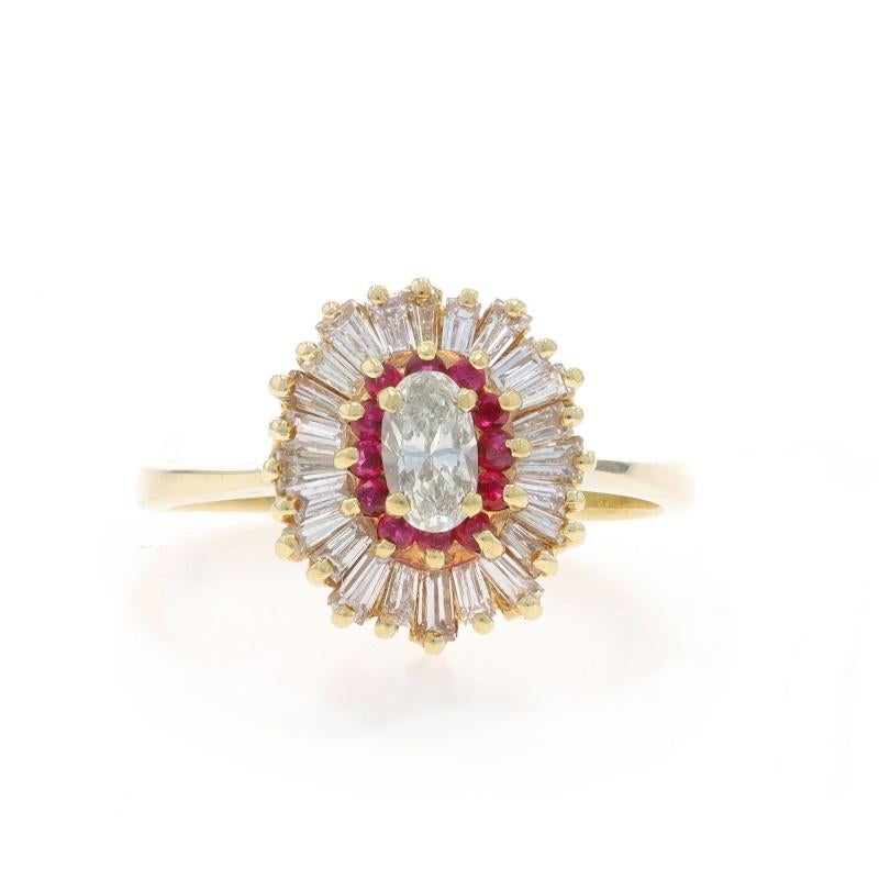Size: 8 1/2
Sizing Fee: Up 3 sizes for $40 or Down 3 sizes for $30

Metal Content: 14k Yellow Gold

Stone Information

Natural Diamond
Carat(s): .30ct
Cut: Oval
Color: M
Clarity: SI2

Natural Diamonds
Carat(s): .50ctw
Cut: Baguette
Color: K -