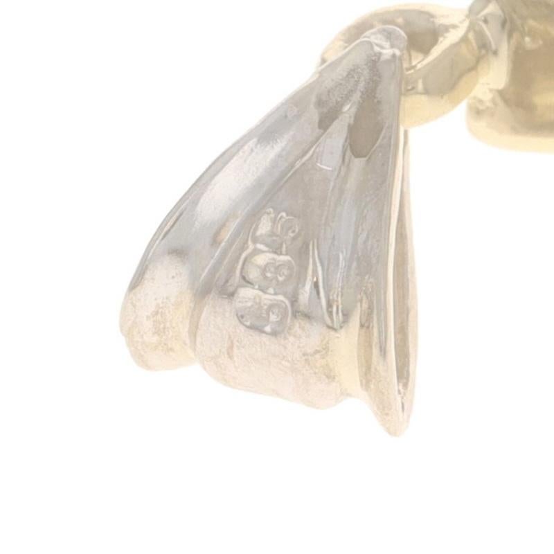 Donna Ciondolo a croce in oro giallo con diamante e rubino - 14k Brilliante rotondo 0,60ctw Fede in vendita