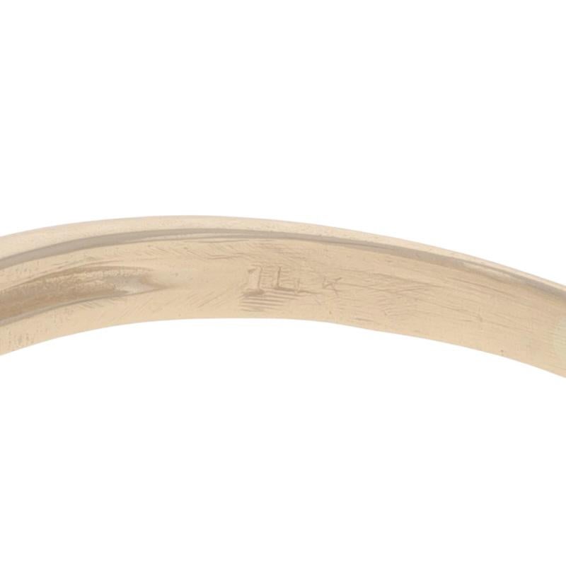 Anello a cinque pietre con diamante e zaffiro in oro giallo - 14k Brilliante rotondo 0,62ctw in vendita 2