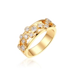 Yellow Gold Diamond Scatter Ring