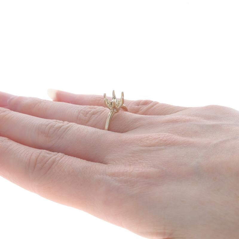 Donna Anello di fidanzamento semi-montato in oro giallo - 14k per 1,50ct rotondo in vendita