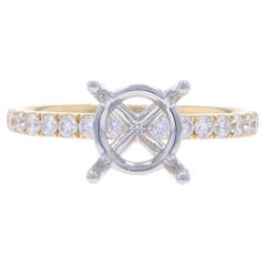 Verlobungsring aus Gelbgold mit Diamanten in Halbfassung - 14k Rnd .52ctw für 2,00ct rund