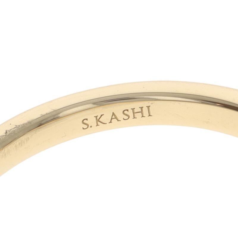 Bague de fiançailles en or jaune avec halo caché et semi-monture en diamant - 14k Round Brilliant 2