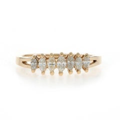 Anneau en or jaune à sept pierres - 14k Marquise 1.00ctw Tiered Ring