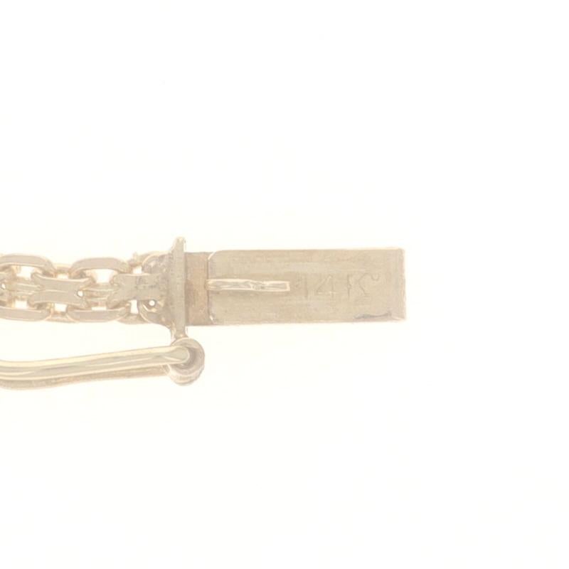 Gelbgold Diamant Sieben Stone Halskette 16 1/2