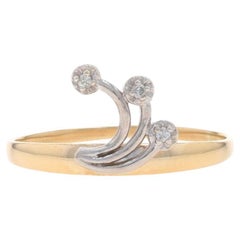 Anillo Trío Estrella Fugaz Diamante Oro Amarillo - 14k Redondo Brillante