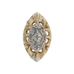 Yellow Gold Diamond Slide Charm - 10k Single Cut