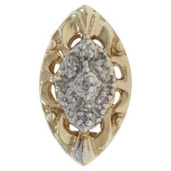 Yellow Gold Diamond Slide Charm - 10k Single Cut