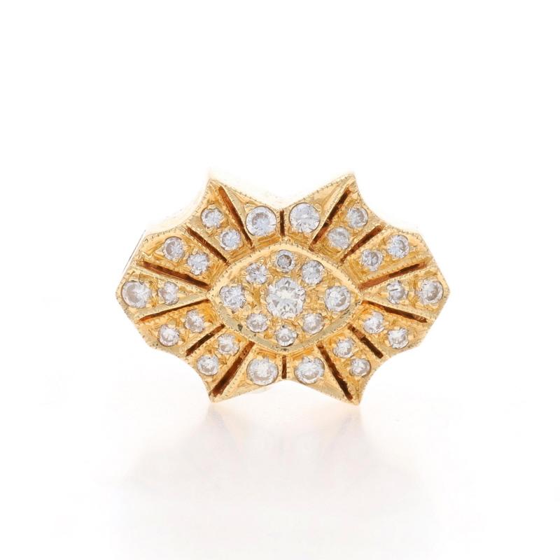 Brand: Joshua

Metal Content: 14k Yellow Gold

Stone Information

Natural Diamonds
Carat(s): .25ctw
Cut: Round Brilliant
Color: F - G
Clarity: SI1 - SI2

Total Carats: .25ctw

Style: Slide Charm
Features: Milgrain Detailing

Measurements

Tall: