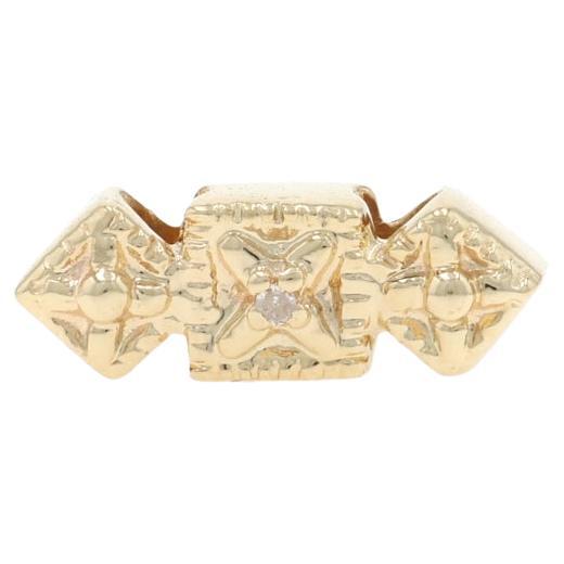 Yellow Gold Diamond Slide Charm - 14k Round Brilliant