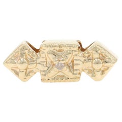 Yellow Gold Diamond Slide Charm - 14k Round Brilliant