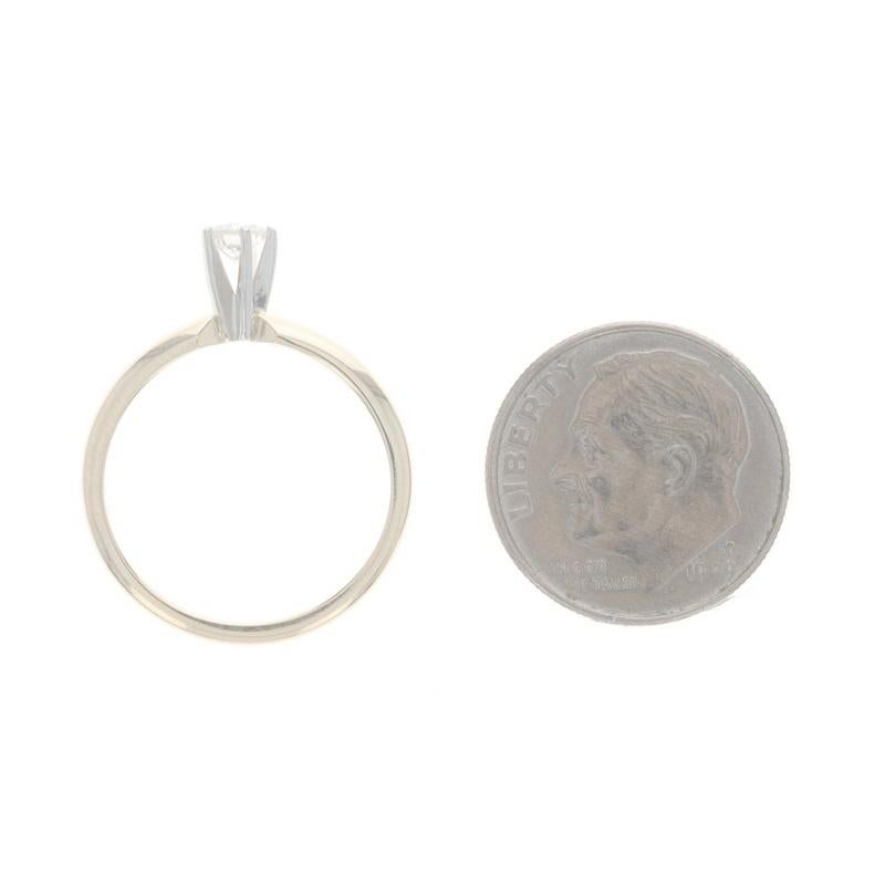 Gelbgold Diamant Solitär Verlobungsring - 10k Rund Brillant .20ct Damen