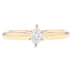 Verlobungsring aus Gelbgold mit Diamant Solitär - 14k Marquise .23ct