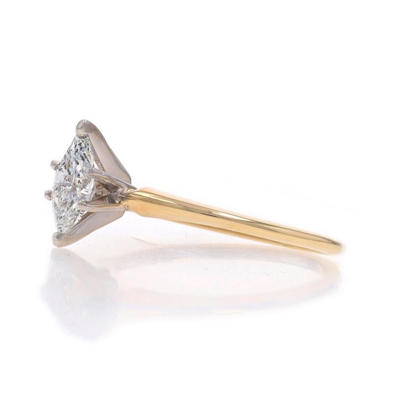 Yellow Gold Diamond Solitaire Engagement Ring - 14k Marquise .50ct In Excellent Condition In Greensboro, NC