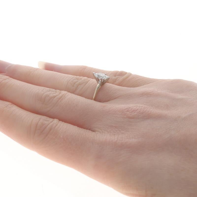 Women's Yellow Gold Diamond Solitaire Engagement Ring - 14k Marquise .50ct